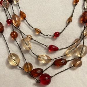 5 stranded beaded necklace